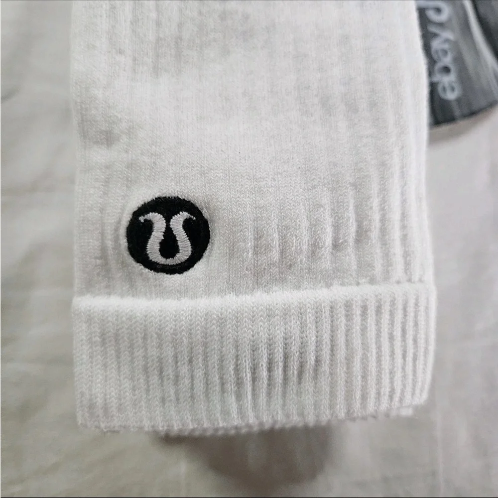 Lululemon Daily Stride Ribbed Crew Sock 3-Pack White LM9AW6S Men's XLarge